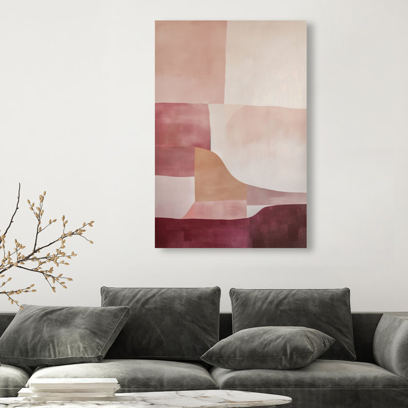Ruby Dreams II Canvas Abstract Print by Oliver Gal, Black Frame, 10 x 15, 45"H x 30"W, Canvas Unframed