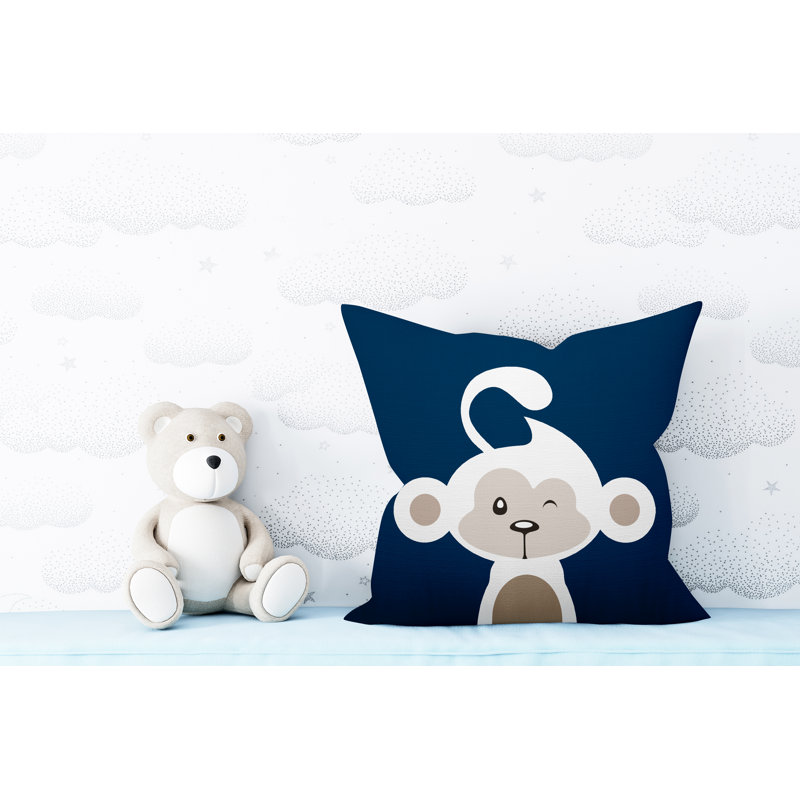 Coussin intérieur Ollie, Bleu marine, 19 po x 19 po, Carré
