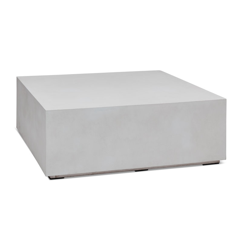 Kareen Coffee Table, Ivory Terrazzo, 16.5" H x 39.5" W x 39.5" D