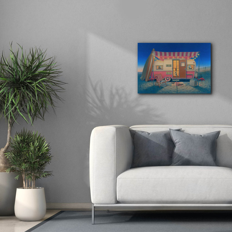 «Happy Campers» par Richard Courtney, art mural sur toile, H 18 po x l 26 po x P 0,75 po