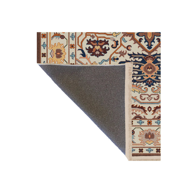 Tapis décoratif rétro multicolore, Rectangle 4 pi 11,06 po x 9 pi 10,11 po