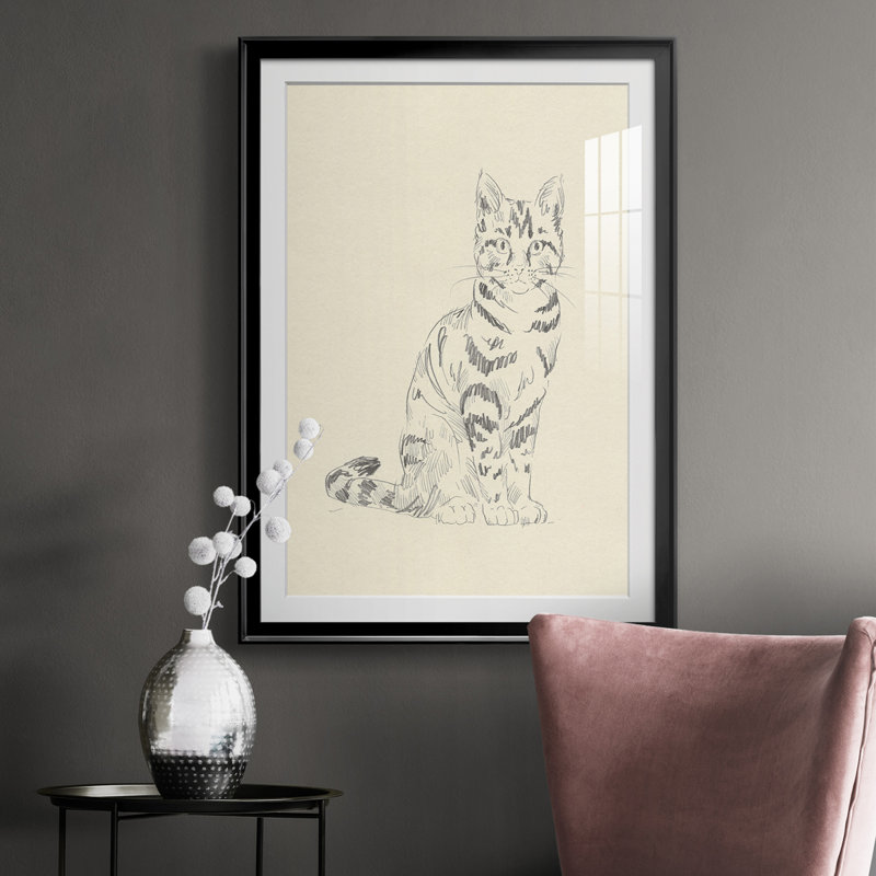 " House Cat IV ", 36.5" H x 26.5" W x 1" D, Black