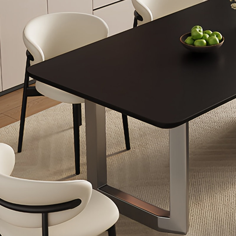 Table de salle à manger italienne minimaliste, H 29,53 po x l 62,99 po x P 31,5 po