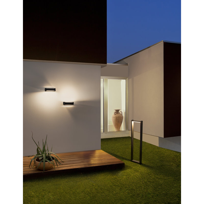 Black Integrated LED Outdoor Flush Mount