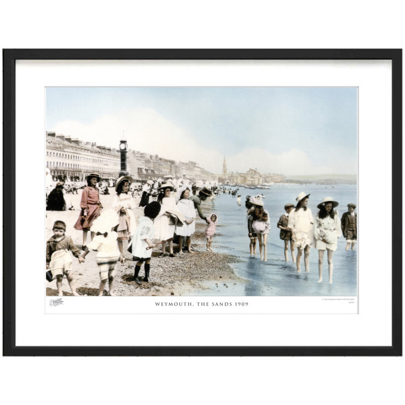 Weymouth, The Sands 1909 by Francis Frith - Single Picture Frame Print, 60cm H x 80cm W x 2.3cm D
