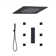 Lima Oil Rubbed Bronze Rainfall and Waterfall Shower System with Wall Mount Thermostatic Control