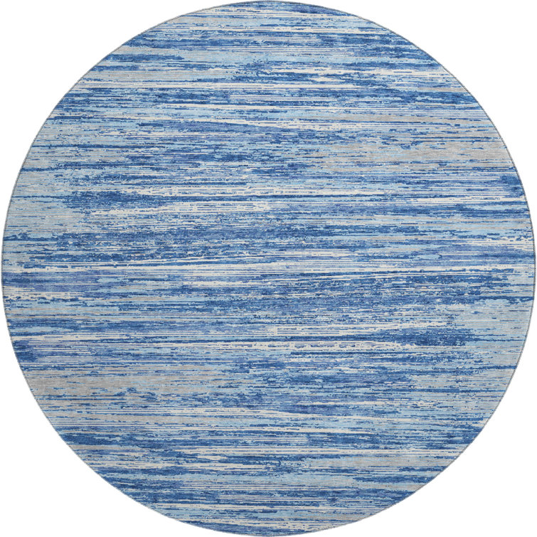 Premium Machine Washable Prisco Blue Rug
