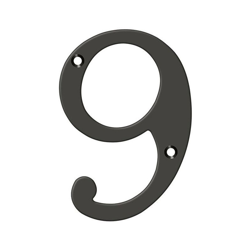 Chiffres de 4 po Deltana, Bronze huilé, 9