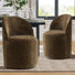 Chaise roulante rembourrée roulante en chenille avec roulettes cachées (ensemble de 2)