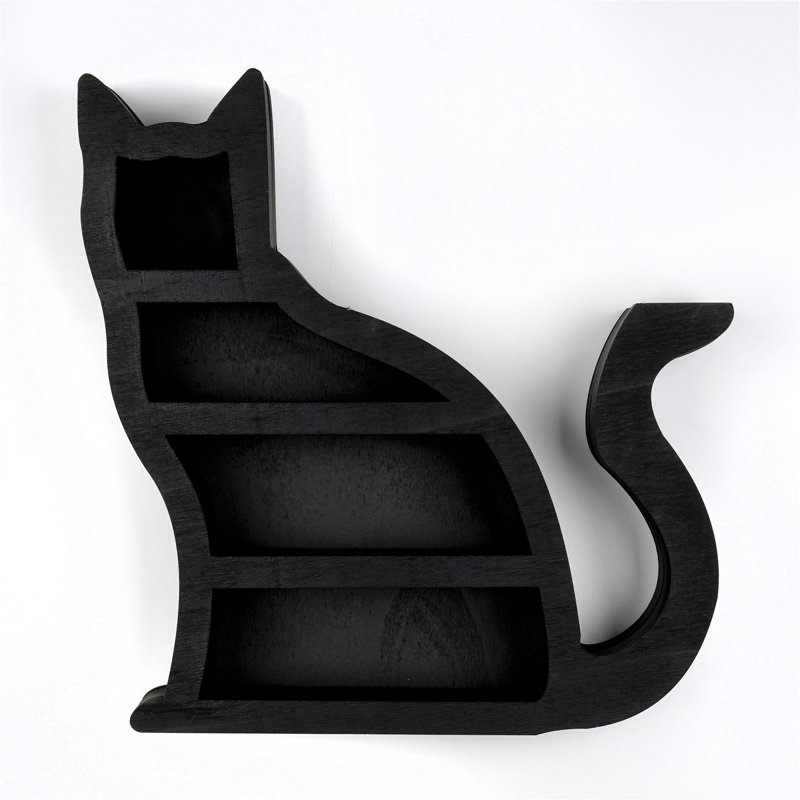 Elegant Decorative Wall Accessory | 100% Wooden, Laser-Cut Design, 14.9 x 2.4 x 14.6 Inches | Stunning Black Finish | Perfect for Home Décor & Modern Spaces, Adds Style and Sophistication to Any Room