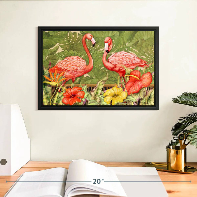 Tropical Flamingo, 9" H x 13" W