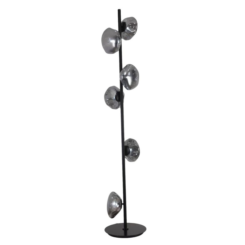 Lampe sur pied en verre Polara, Black