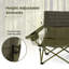Chaise de camping pliante Inbox Zero pour 3 personnes avec canapé rembourré pour 2 porte-gobelets-1439947099
