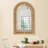 Brooklen Rattan Frame Arch Wall Mirror