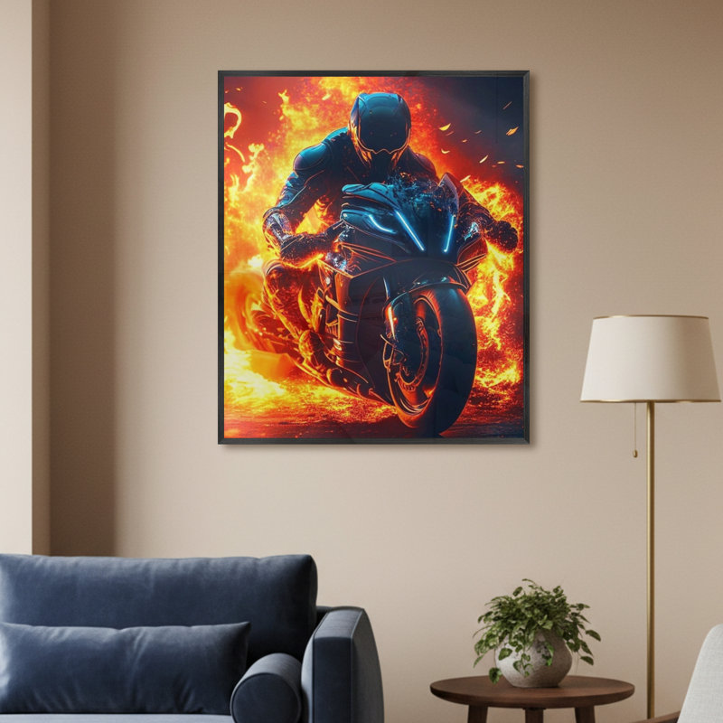 Single Picture Frame LED Illuminated Wall Art Wall Art on Glass / Aluminium, 60 cm H x 50 cm W