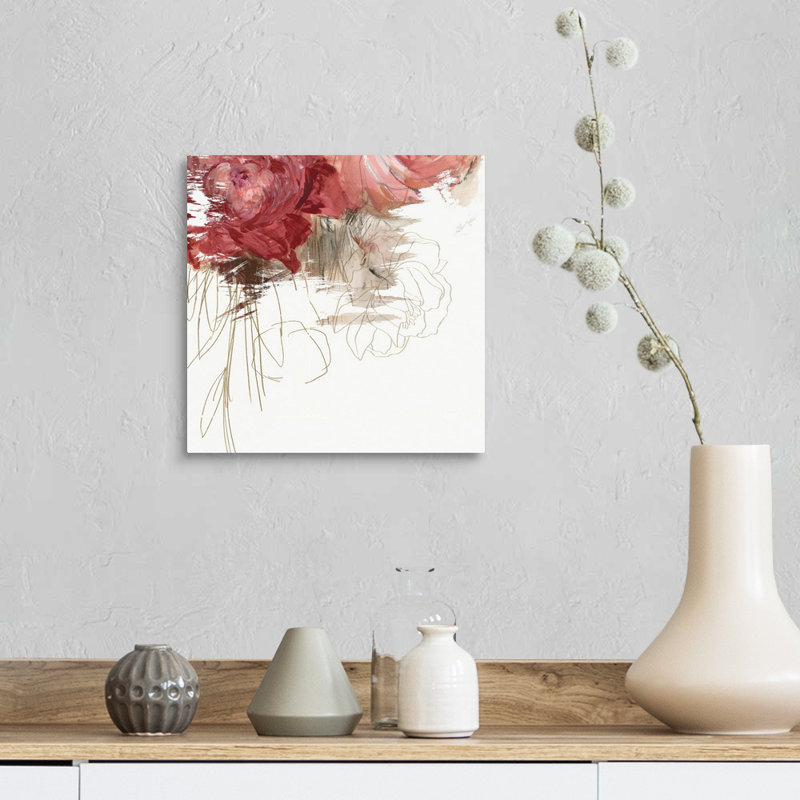 Reproduction d’art sur toile, "Crimson Lust III" par PI studio, Toile tendue, H 12 po x l 12 po x P 1,25 po