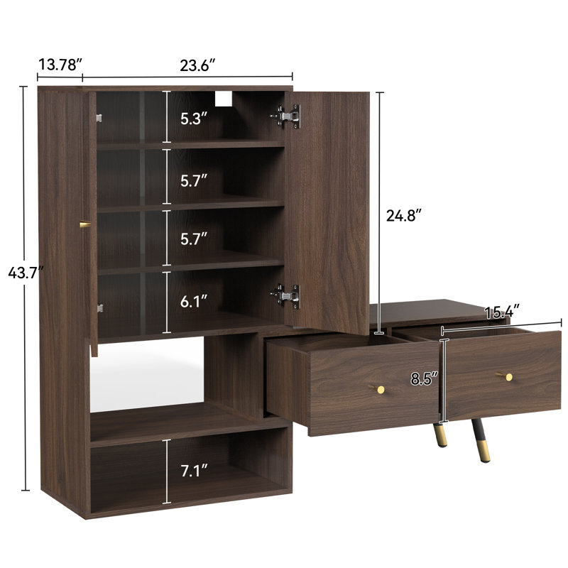 20 Pair Shoe Storage Cabinet