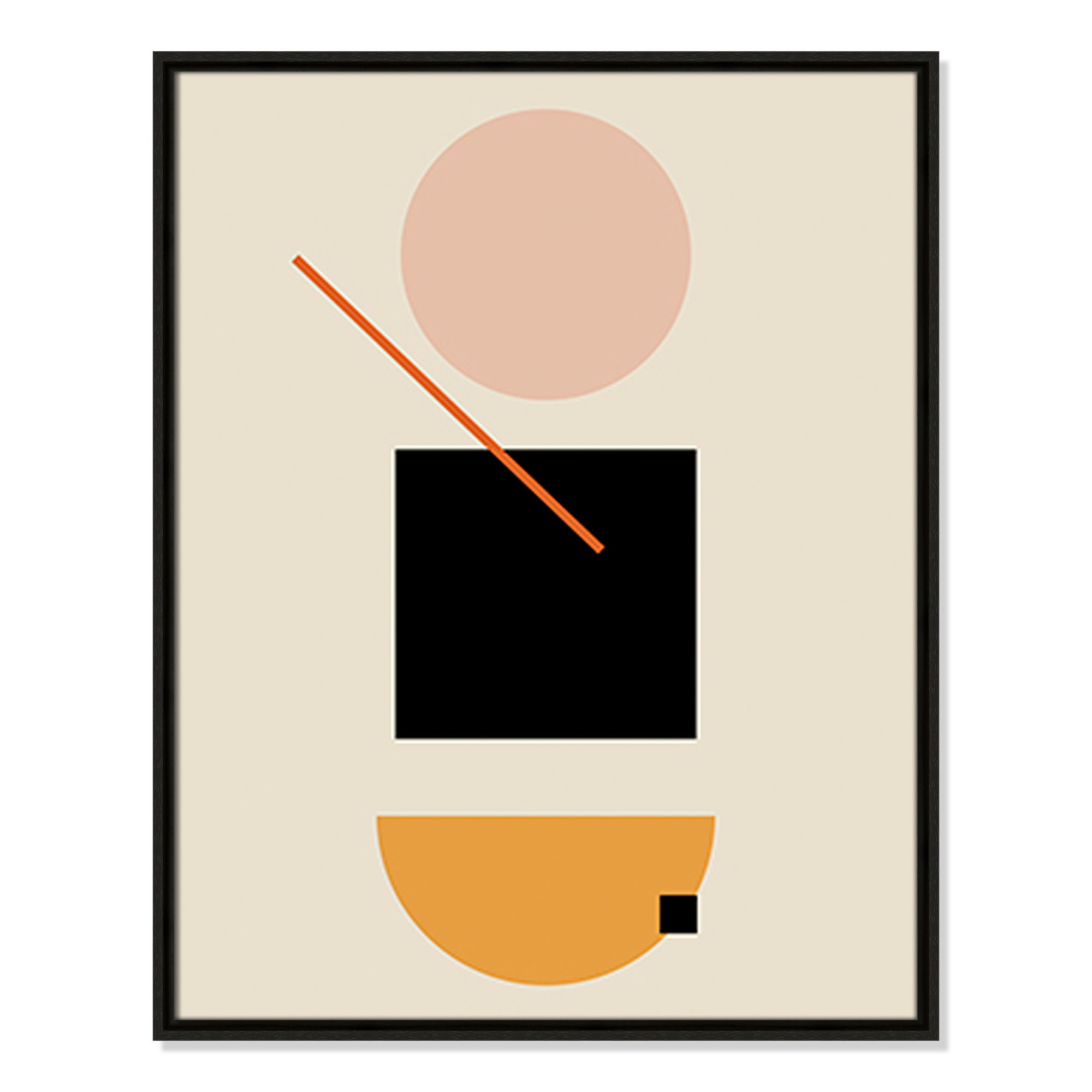 Simple Shapes by Daniela Santiago, 29.5" H x 23.5" W x 2" D, Espresso Framed