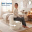 Chaise en velours côtelé avec rangement, chaise de maquillage pivotante à 360° pour coiffeuse-1661881439