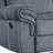 Zubaida Two Tone Grey Velvet Recliner Sofa w/USB Port & Drop Down Table
