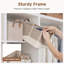 Bacs de rangement, bacs de rangement en tissu pour tablettes, paniers de rangement avec cadre en métal, paniers de placard et bacs avec poignées, brun et beige, paquet de 2-124506261