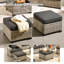 Ensemble de conversation en osier pour 5 personnes avec coussins et repose-pieds Dzion-1346991195