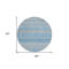 Tapis d'intérieur rond lavable quadrilobe bleu ciel et bleu denim HomeRoots 8 pi