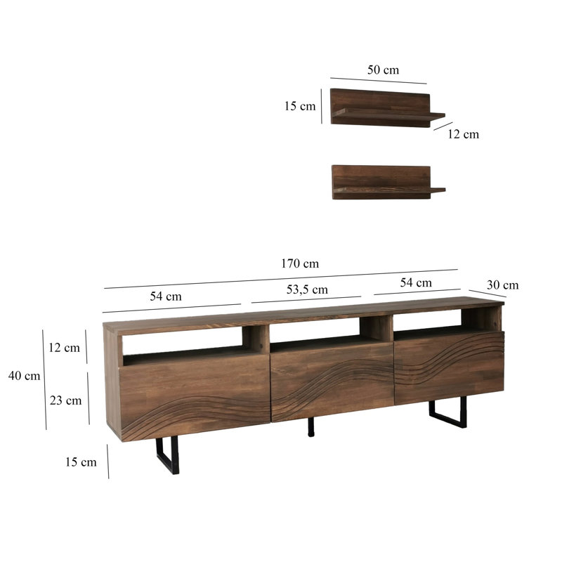 Tecopa Unfinished Entertainment Centre for TVs up to 75"