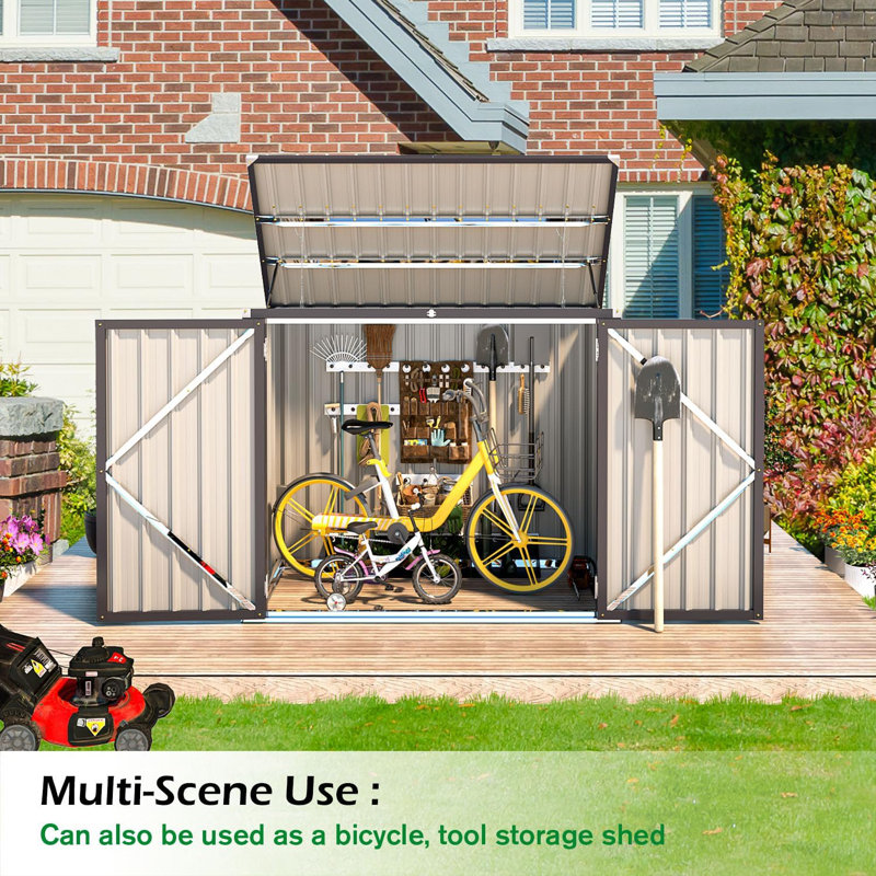 Garden Storage Box Shed, Brown