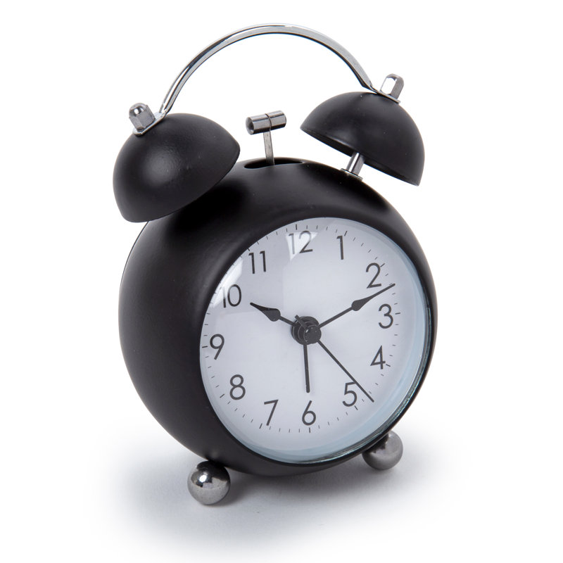 Réveille-matin analogique à quartz, Noir
