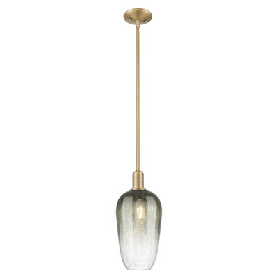 Mini luminaire suspendu suspendu à tige 1 lumière 7 "Downtown Urban - Brookhaven Flute
