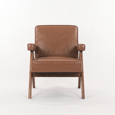 Wooden Legged Armchair With Cushions - Comfortable For Use In Living Room, Bedroom, Study, And Elegant Look, Brown Legs Offer Seating Living, Study Areas, Simple To Clean,