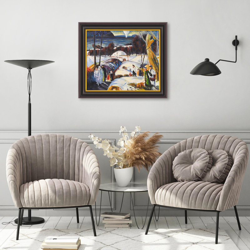 Neige de pâques-impression sur toile, H 26 po x l 30 po x P 2 po, Cadre opulent