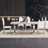 70" Faux Marble Top Metal Base Dining Table-93234940-93234941