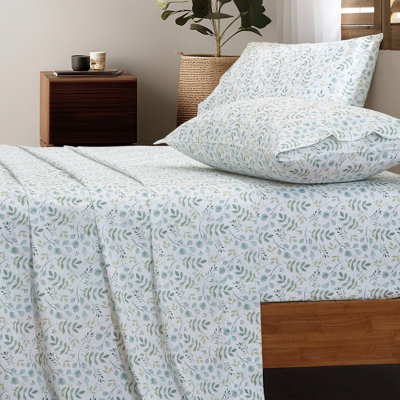 100% Cotton Floral Bed Sheets Queen/King Sheet Set