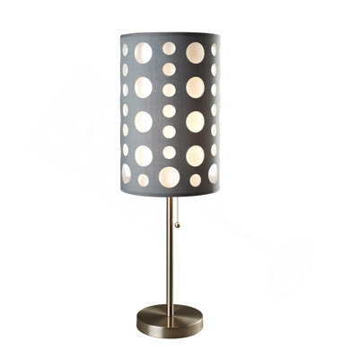 30"H GREY/WHITE RETRO TABLE LAMP
