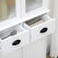 Garde-manger autoportant de 61 po, armoire de rangement de style traditionnel avec portes à fermeture douce, tablettes réglables et 2 tiroirs, pour le salon, la salle à manger, blanc