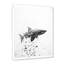 Danse du requin gris monochrome-1795460-1795461