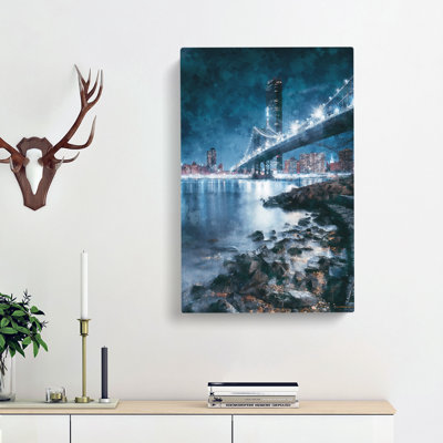 The Brooklyn Bridge In New York - Wrapped Canvas