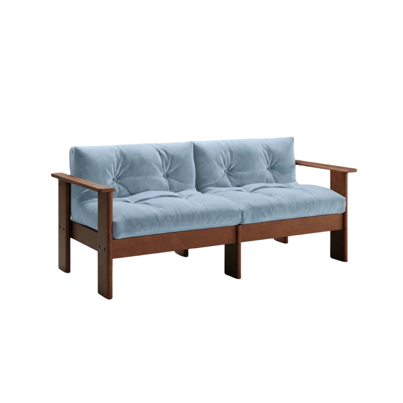 Bacana Loveseat, Cornflower Recycled Velvet