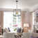 9-Light Modern Rectangle Lantern Pendant Light With Black and Soft Gold Finish And Gold Accents