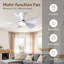 Ventilateur de plafond encastré avec lumière et télécommande / app-856862585-1008048964