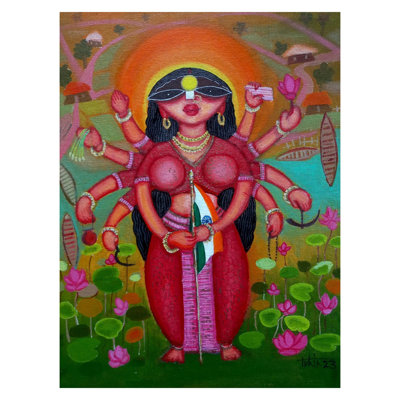 Bharat Mata | Acrylic On Canvas | By Tuhin Rakshit