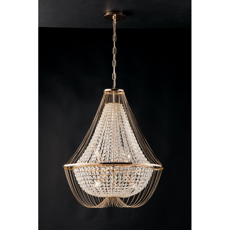 Goza 6 - Light Crystal Chandelier, Golden