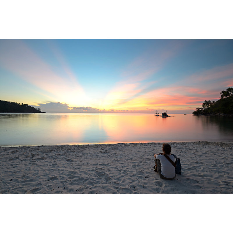 Watching Breathtaking Sunset by Fbxx - Wrapped Canvas Print, 30cm H x 46cm W