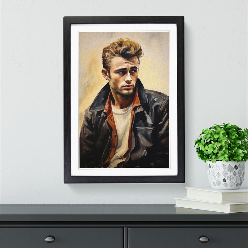 James Dean Informel - Framed Print, Black Framed, 46cm H x 34cm W x 2cm D