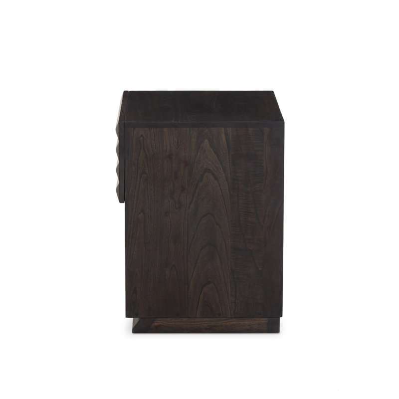 Tussac Nightstand-Matte Brown Neem, Matte Brown Neem