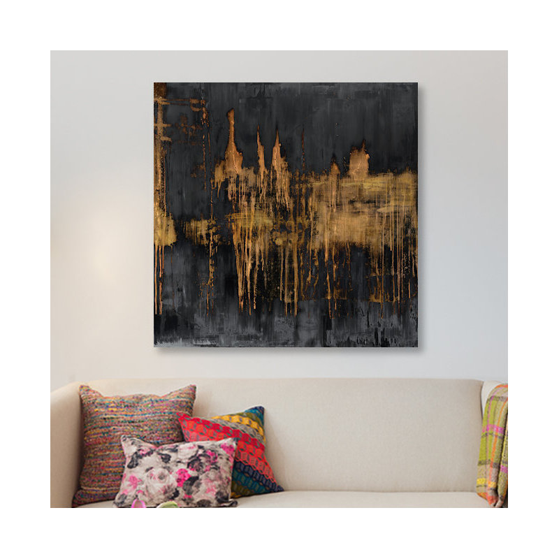 " Variations " by Tom Conley, 18" H x 18" W x 1.5" D, No Mat, Black Framed Canvas