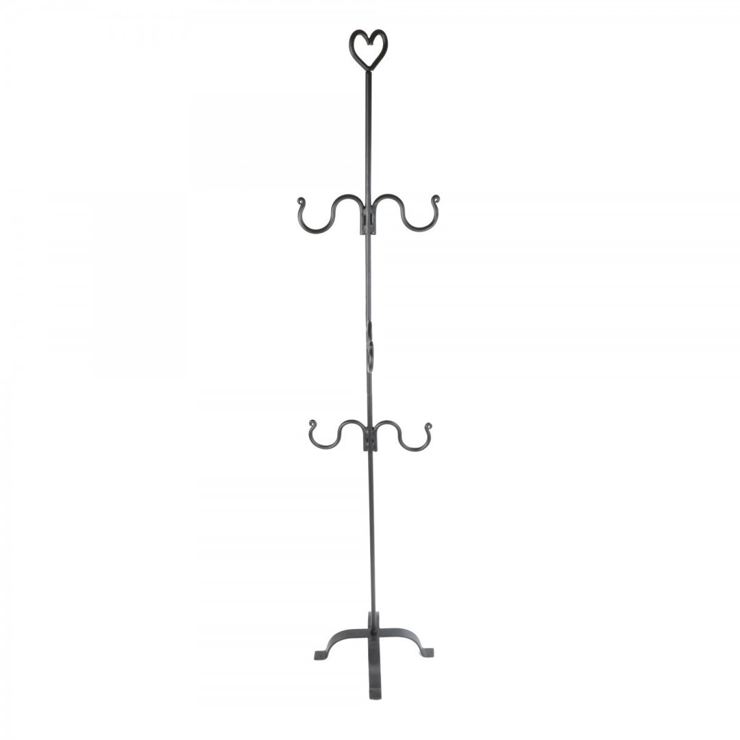 Christmas Stocking Holder Stand Freestanding 60" Black Wrought Iron The Renovators Supply Inc.