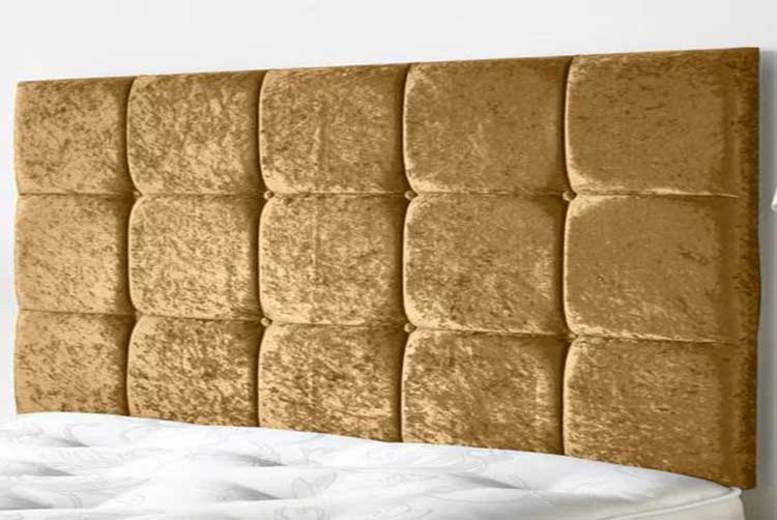 Upholstered Headboard, Small Single (2'6), Gold